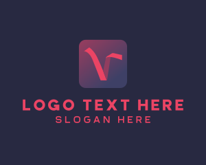 Startup - Gradient Ribbon Business Letter V logo design