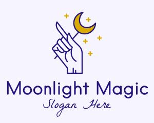 Nighttime - Celestial Hand Astrologist logo design