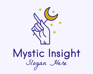 Psychic - Celestial Hand Astrologist logo design