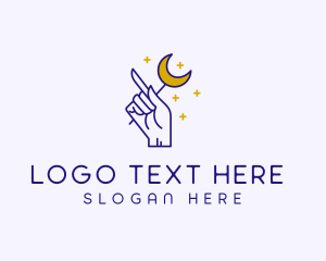 Nighttime - Celestial Hand Astrologist logo design