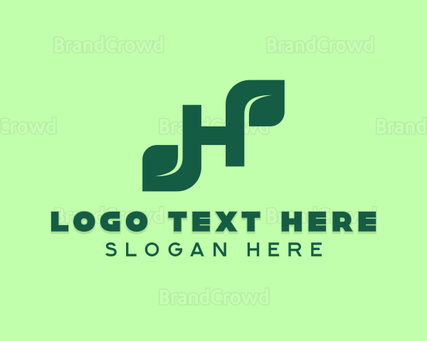 Green Environmental Letter H Logo