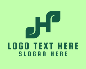 Vinery - Green Environmental Letter H logo design