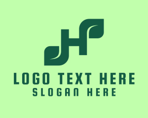 Vineyard - Green Environmental Letter H logo design