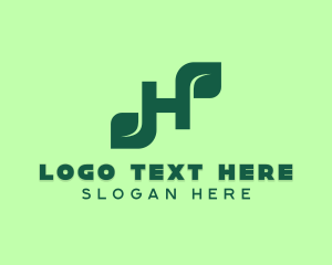 Plant - Green Environmental Letter H logo design