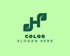 Green Environmental Letter H Logo