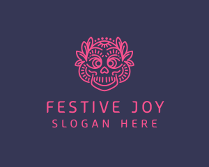 Festive Tattoo Skull  logo design