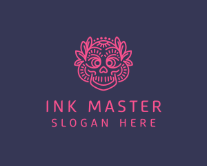 Festive Tattoo Skull  logo design