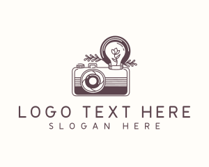 Photo - Camera Flower Bulb logo design