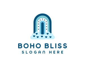 Boho - Boho Rainbow Arch logo design