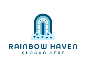 Boho Rainbow Arch logo design