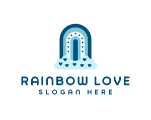 Boho Rainbow Arch logo design