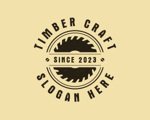 Carpenter Saw Woodcutting logo design