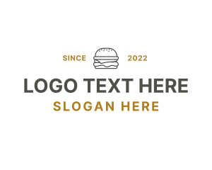 Junk Food - Burger Sandwich Wordmark logo design