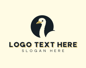 Ostrich Bird Aviary logo design
