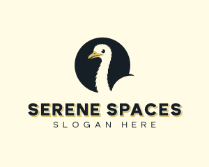 Ostrich Bird Aviary logo design