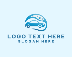 Gradient - Car Cleaning Bubble Washing logo design