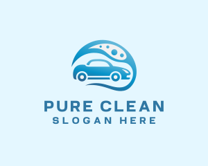 Car Cleaning Bubble Washing logo design