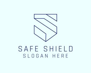 Modern Shield Letter S logo design