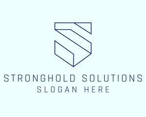 Modern Shield Letter S logo design