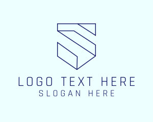 Modern Shield Letter S Logo