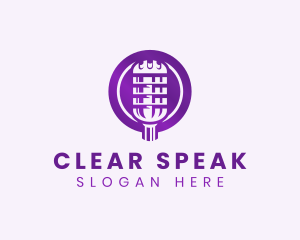 Voice - Media Podcast Microphone logo design