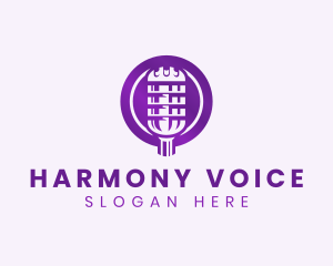 Sing - Media Podcast Microphone logo design