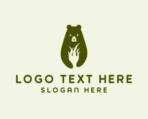 Bear - Bear Grass Nature logo design
