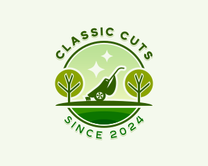 Gardening Lawn Mower logo design