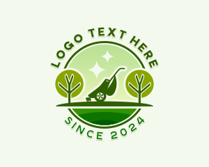 Backyard - Gardening Lawn Mower logo design