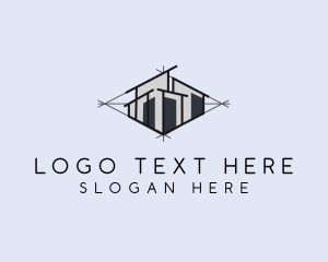 Draftsman - Isometric Architect Perspective logo design