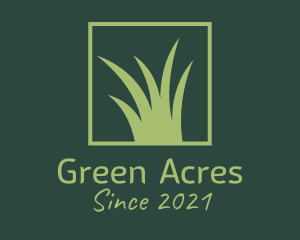 Green Grass Lawn  logo design
