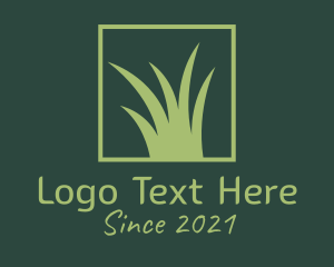 House Yard - Green Grass Lawn logo design
