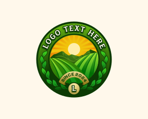 Mountain - Field Eco Farm logo design