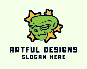 Graffiti Skull Street Art  logo design