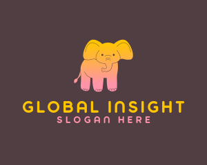 Animal - Cute Colorful Elephant logo design