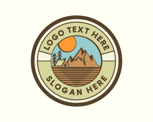 Trekking - Mountain Camp Park logo design