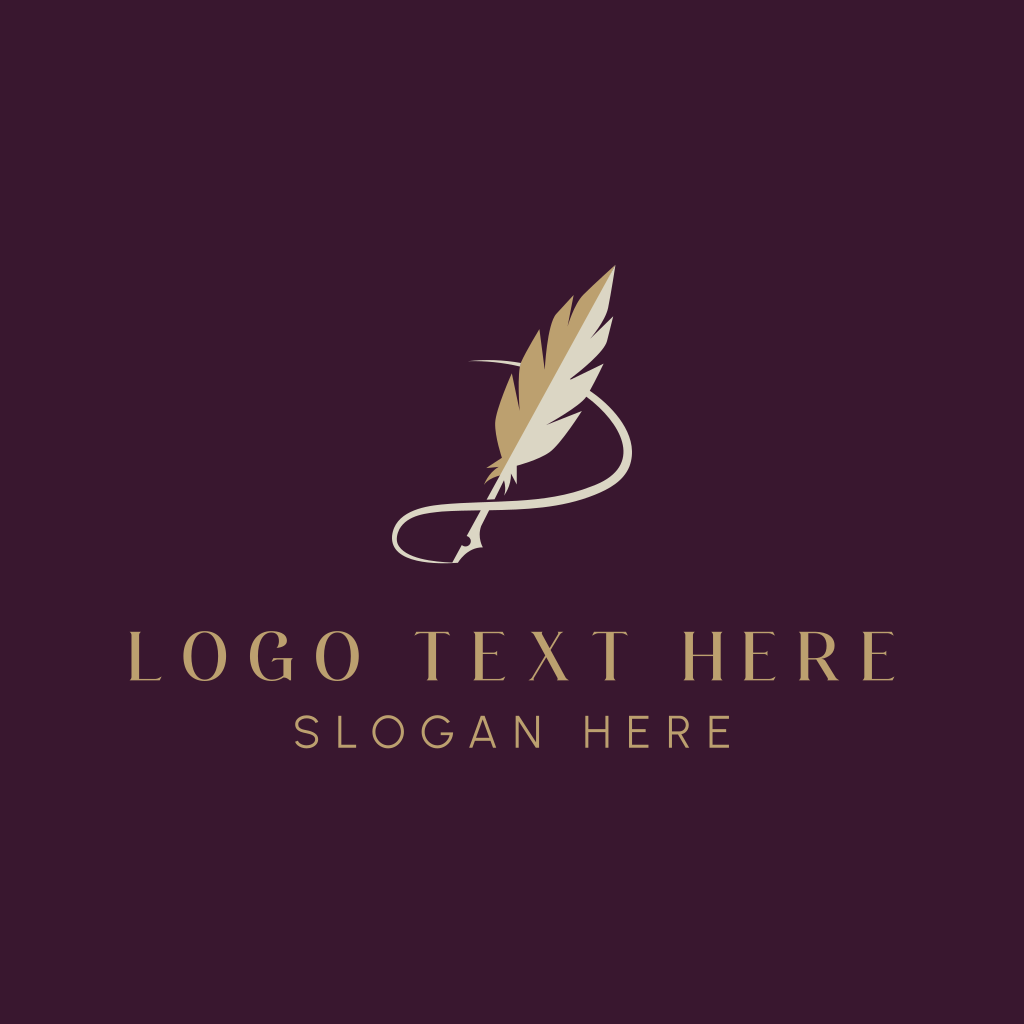 Luxury Feather Quill Logo | BrandCrowd Logo Maker | BrandCrowd