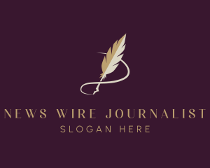 Journalist - Luxury Feather Quill logo design