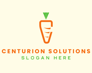 Carrot Veggie Letter C logo design