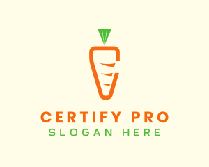 Carrot Veggie Letter C logo design