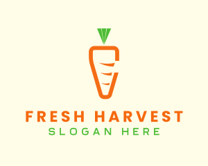 Veggie - Carrot Veggie Letter C logo design