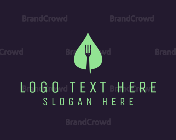 Leaf Fork Vegan Food Logo