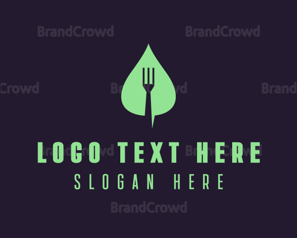 Fork Vegan Food Logo