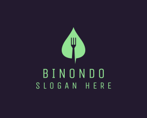 Leaf Fork Vegan Food Logo