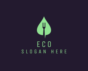 Leaf Fork Vegan Food logo design