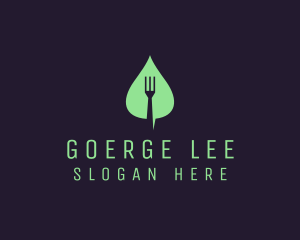 Leaf Fork Vegan Food logo design