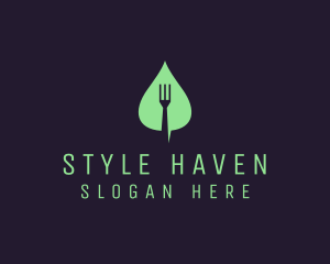 Leaf Fork Vegan Food logo design