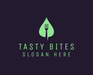 Cook - Leaf Fork Vegan Food logo design