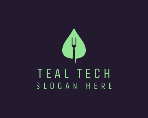 Leaf Fork Vegan Food logo design