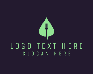 Leaf Fork Vegan Food Logo